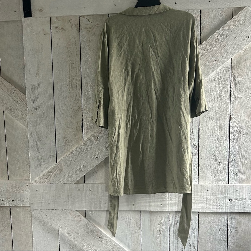 Zara Sage Green Casual Dress - Picture 3 of 8
